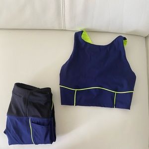 Workout set leggings and sports bra